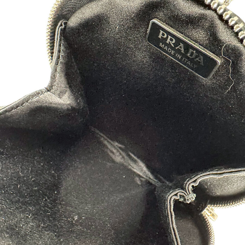 Prada PRADA Shoulder Bag, Satin, Rhinestone, Black, Women's, 1NR003 z10704 - Picture 5 of 12
